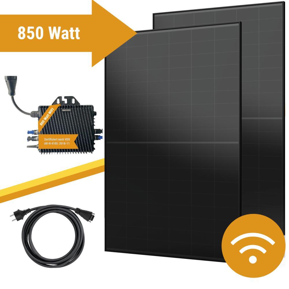 Balkonkraftwerk 850 Watt Fullblack